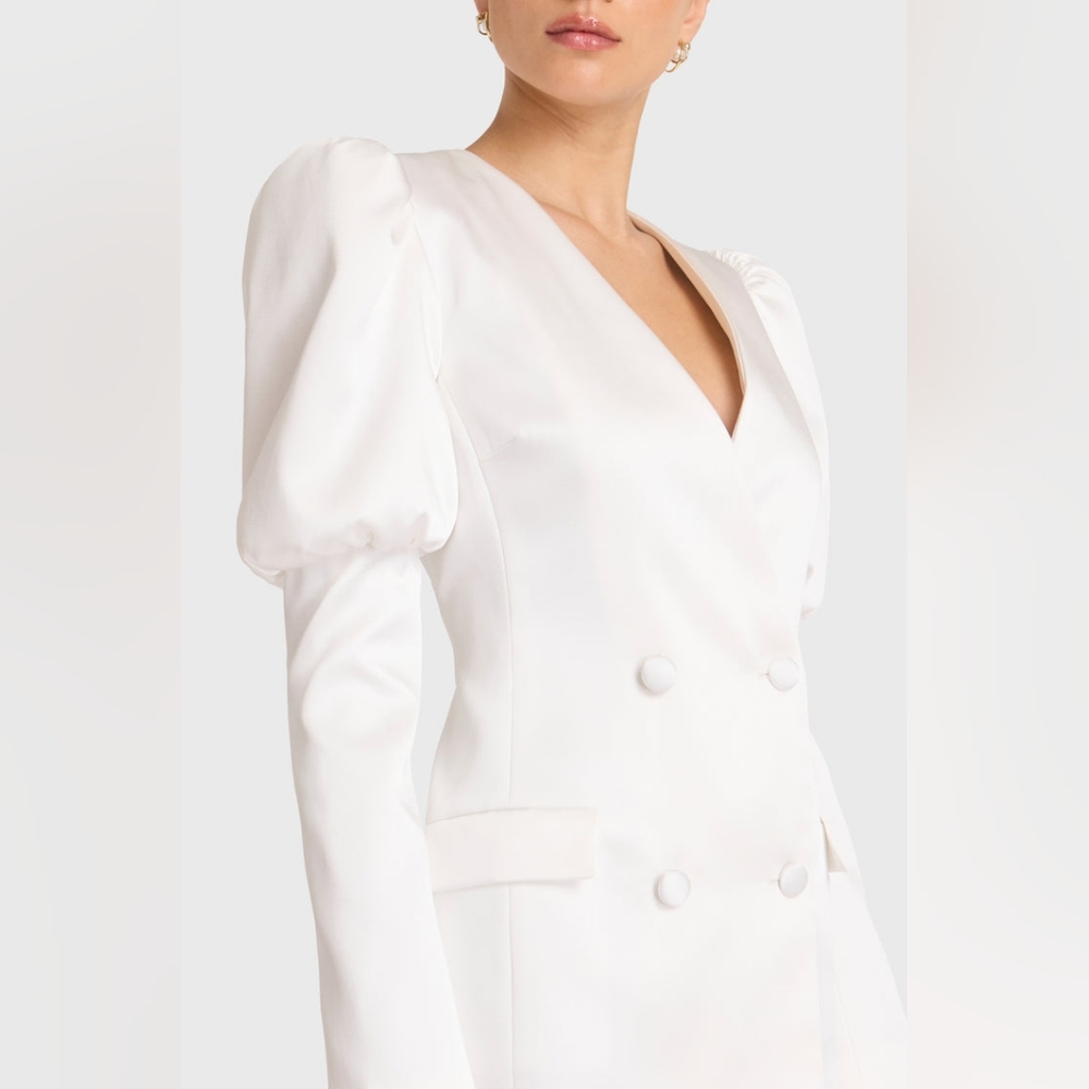 NEW Amanda Uprichard Alberti Blazer Dress in Ivory | Size XS - Picture 5 of 9